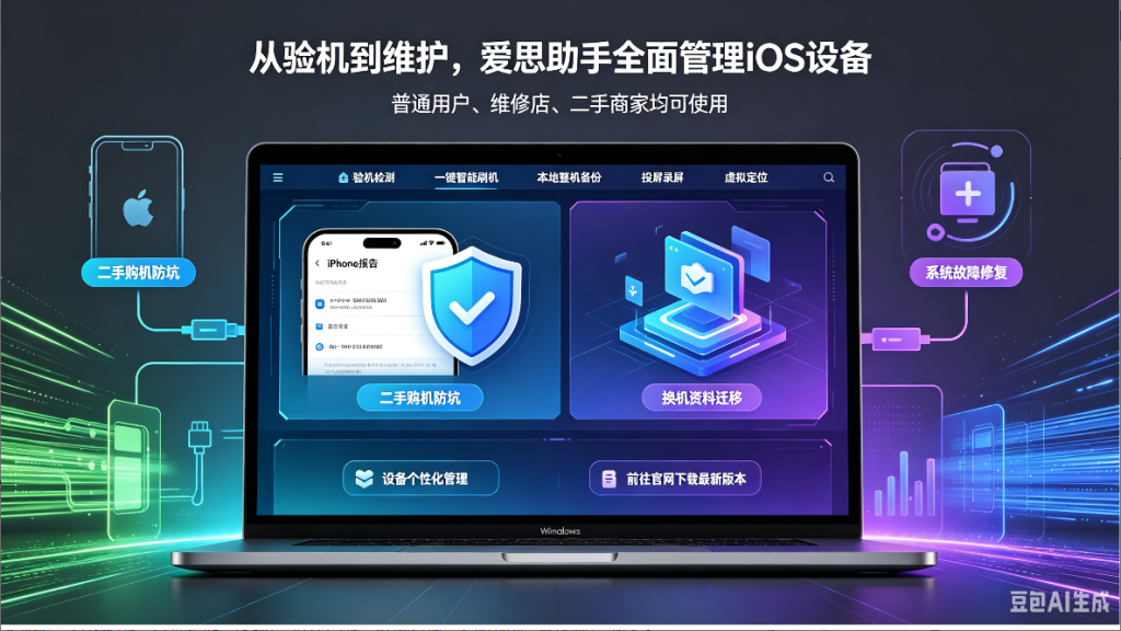 爱思助手使用教程｜验机检测、一键刷机、数据备份、虚拟定位及常见故障排查指南